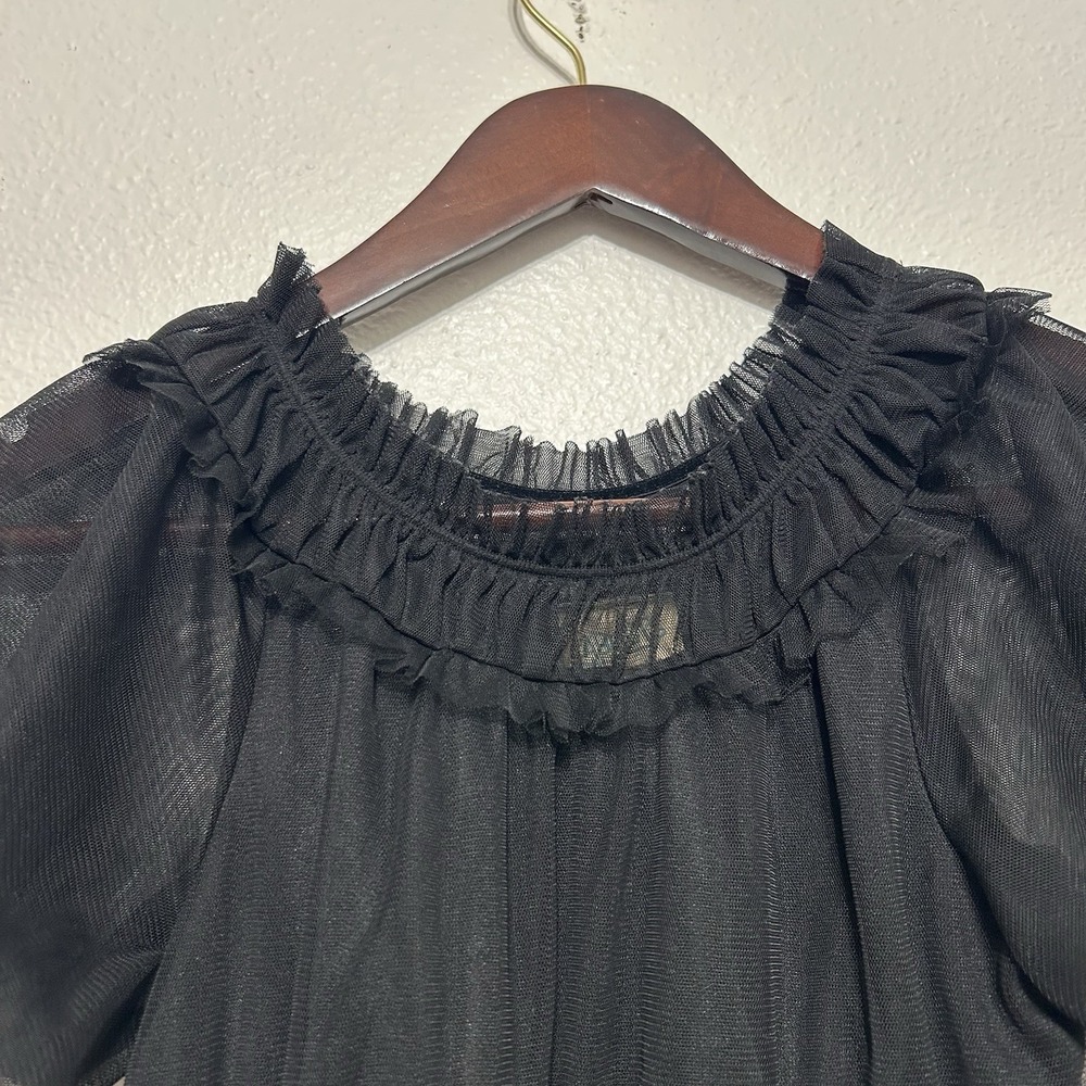 ThereAbouts Black Tiered Long Dress Girls Size 6/6X Party Funeral - Picture 5 of 7